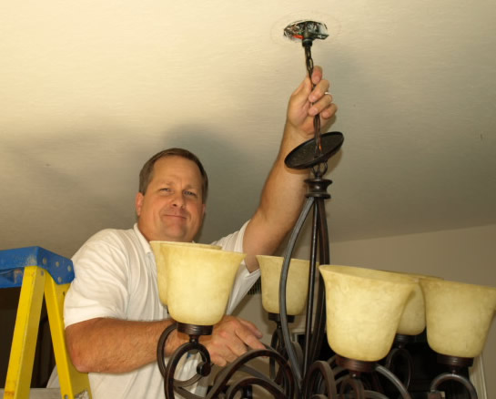 Newbury Park Lighting Electrical Contractor Hanging Chandelier